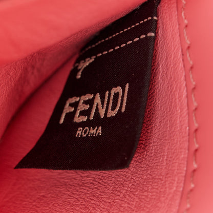 Fendi Mesh Patent Floral Embroidered Monochrome Baguette Pink 7 of 10