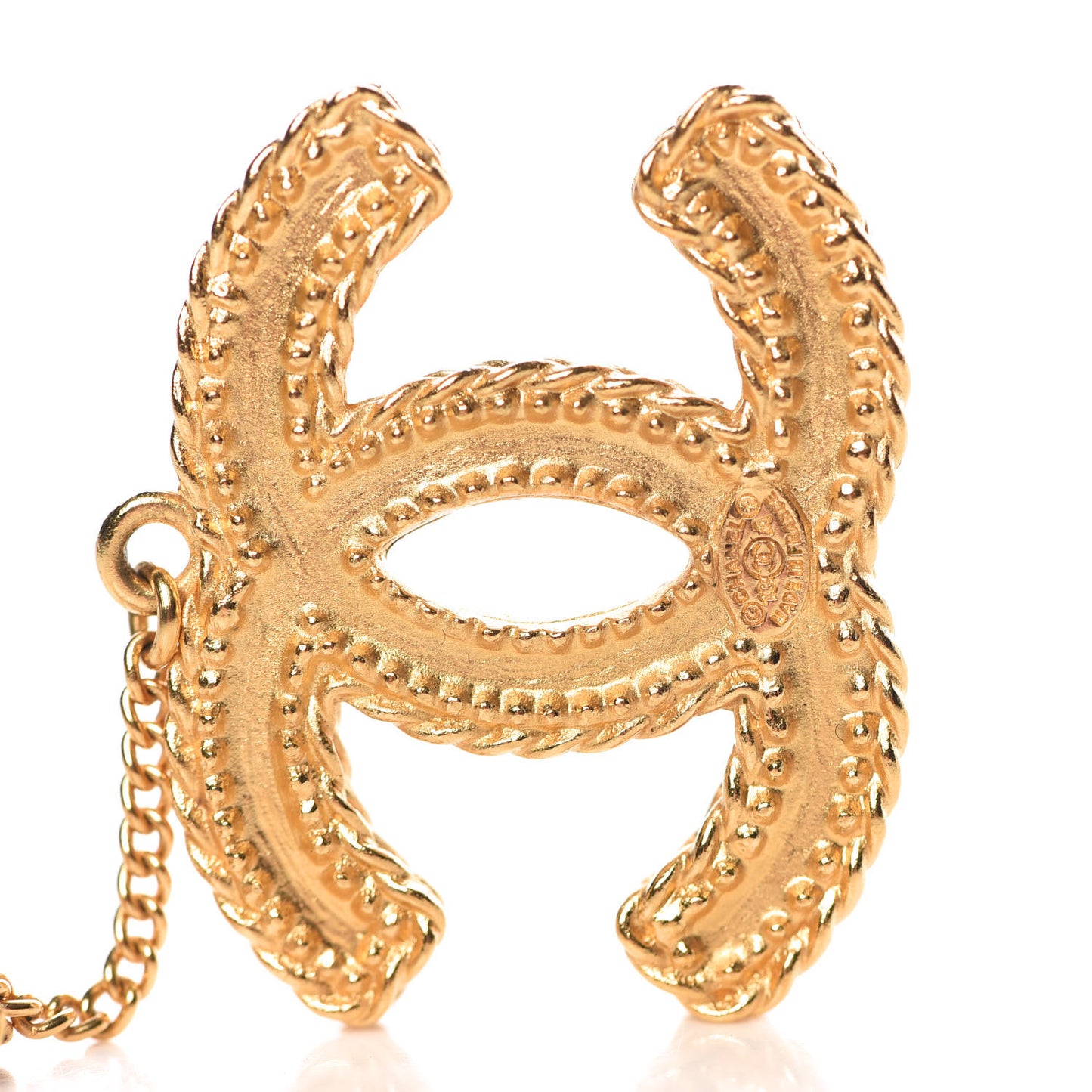 CC Drop Earrings Matte Gold