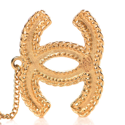 Chanel CC Drop Earrings Matte Gold 4 of 4