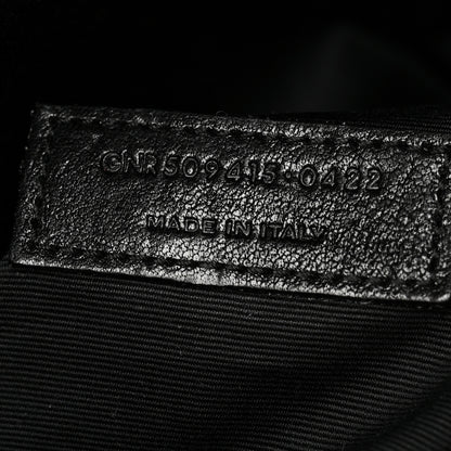 Saint Laurent Raffia Linen Calfskin Rive Gauche Tote Black 5 of 13