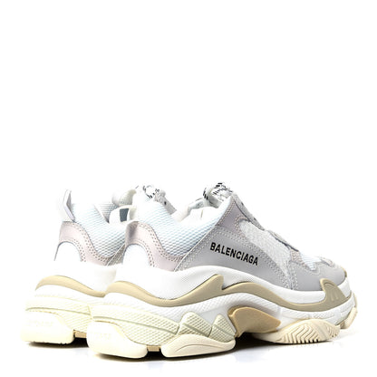 Balenciaga Fabric Mesh Womens Triple S Sneakers 36 White 3 of 6