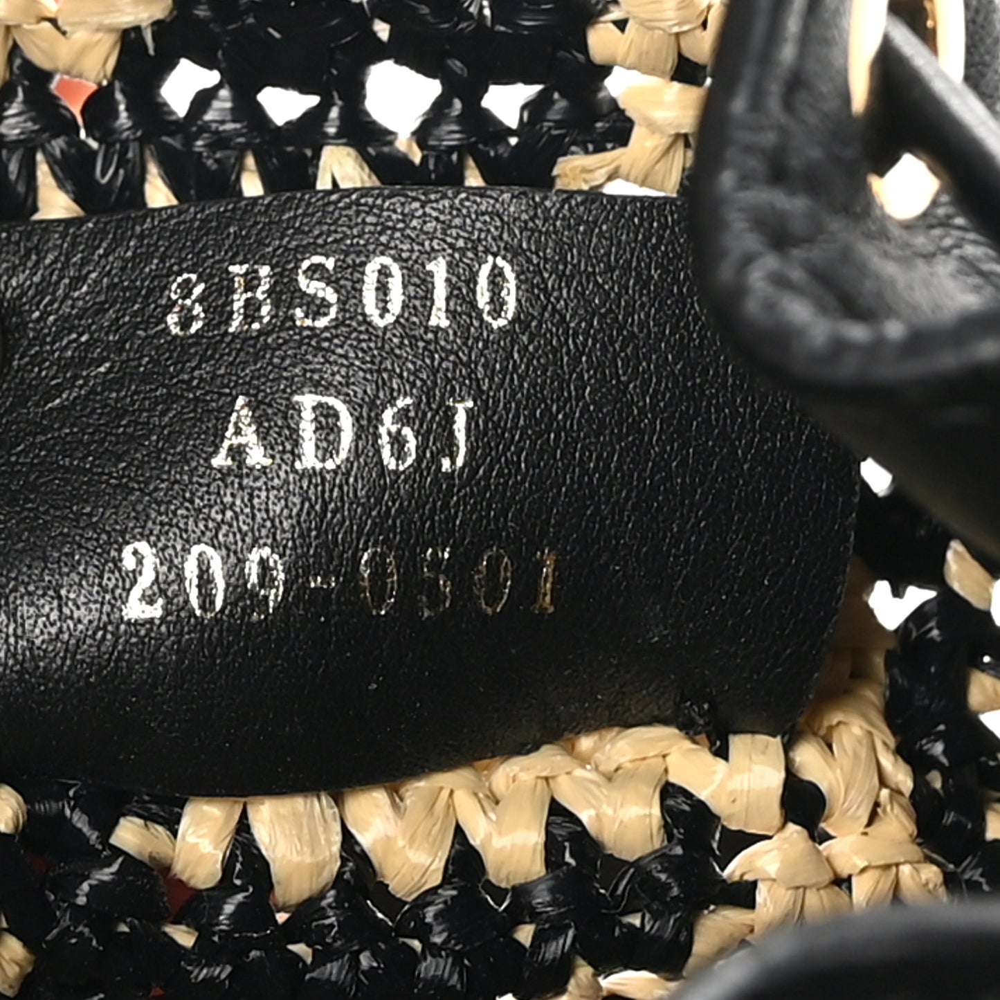 Raffia Vitello Seta F is Fendi FF Woven Mini Mon Tresor Bucket Bag Black Natural