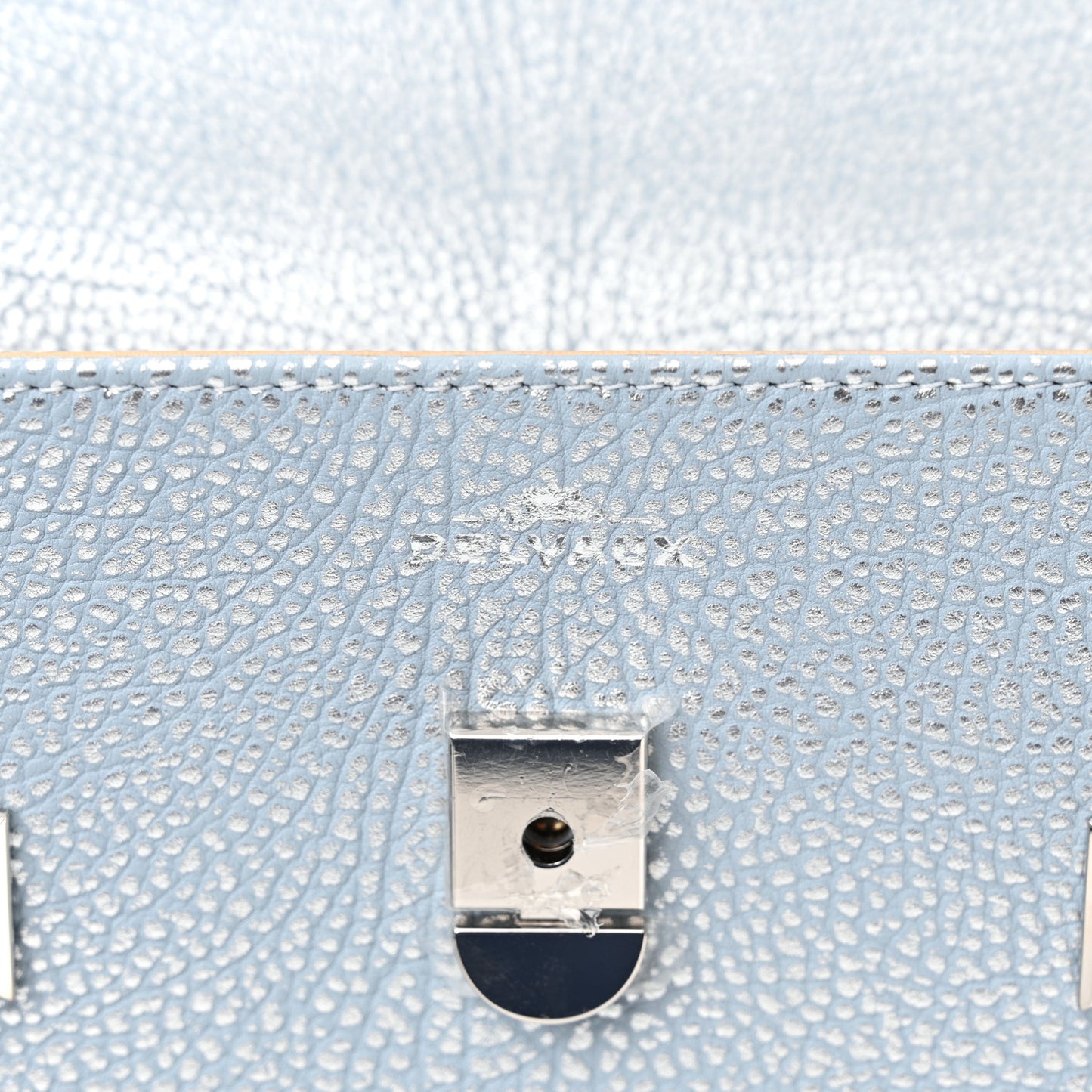 Metallic Crispy Calfskin Metal Glam MM Tempete Satchel Flashlight