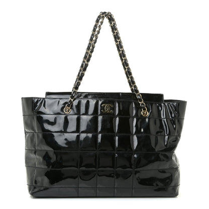Chanel Patent Chocolate Bar CC Tote Black 1 of 23