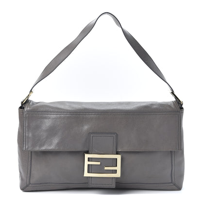 Fendi Vitello Acqua Large Convertible Baguette Grigio Scuro 1 of 14