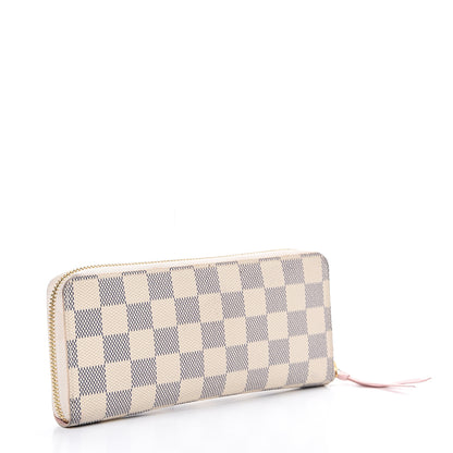 Louis Vuitton Damier Azur Clemence Wallet Rose Ballerine 2 of 10