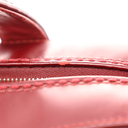 Chanel Calfskin Stitch Surpique Bowler Red 11 of 12