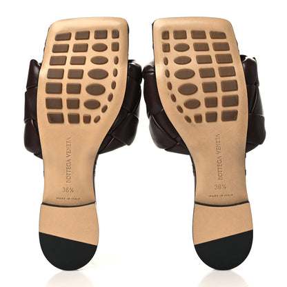 Bottega Veneta Nappa Maxi Intrecciato Lido Flat Sandals 36.5 Slipper Chocolate 5 of 7