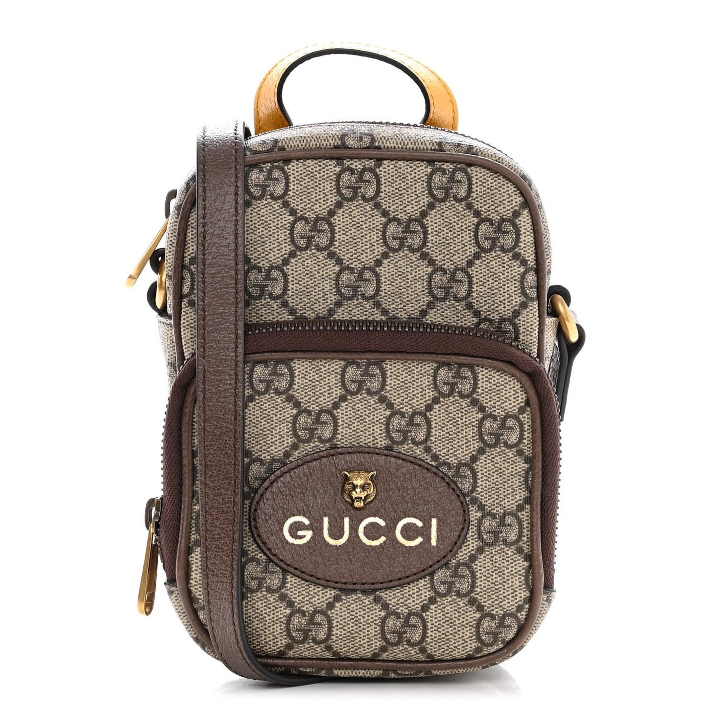 GG Supreme Monogram Mini Neo Vintage Double Zip Messenger Bag Beige New Acero Crop