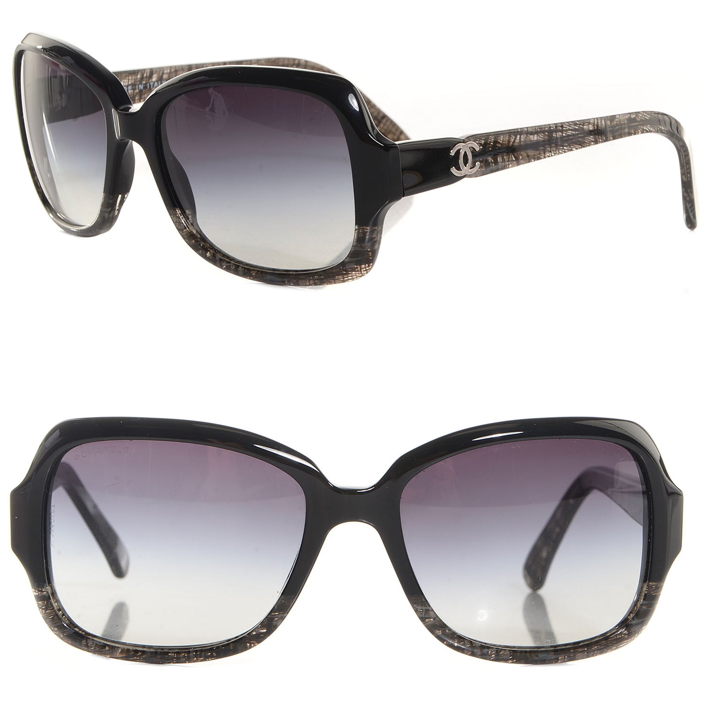 Tweed Effect CC Sunglasses 5177 Black