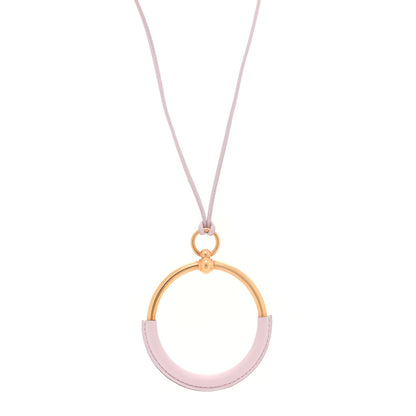 Hermes Swift Grand Loop Pendant Necklace Mauve Sylvestre 1 of 5