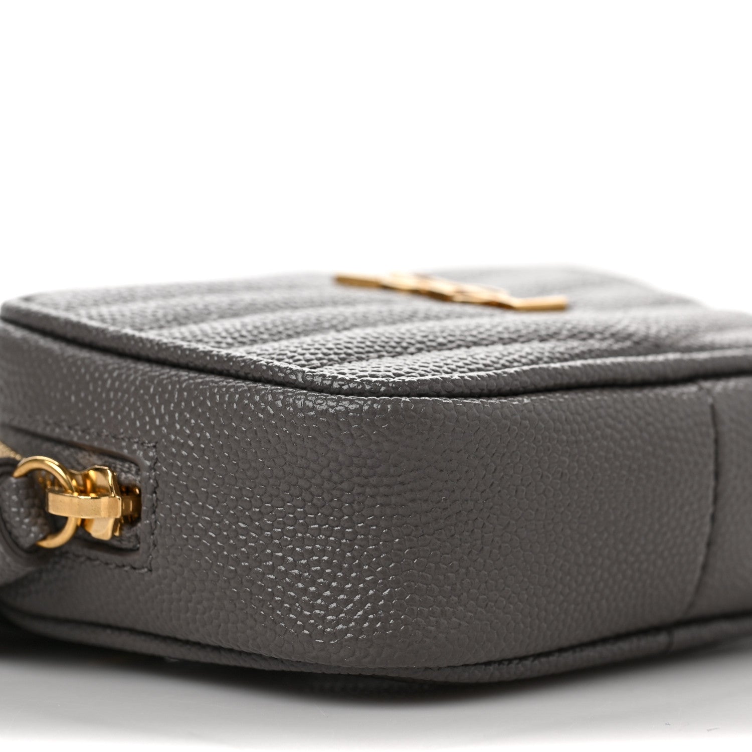 Saint Laurent Grain De Poudre Matelasse Monogram Baby Lou Camera Bag Fog 8 of 9