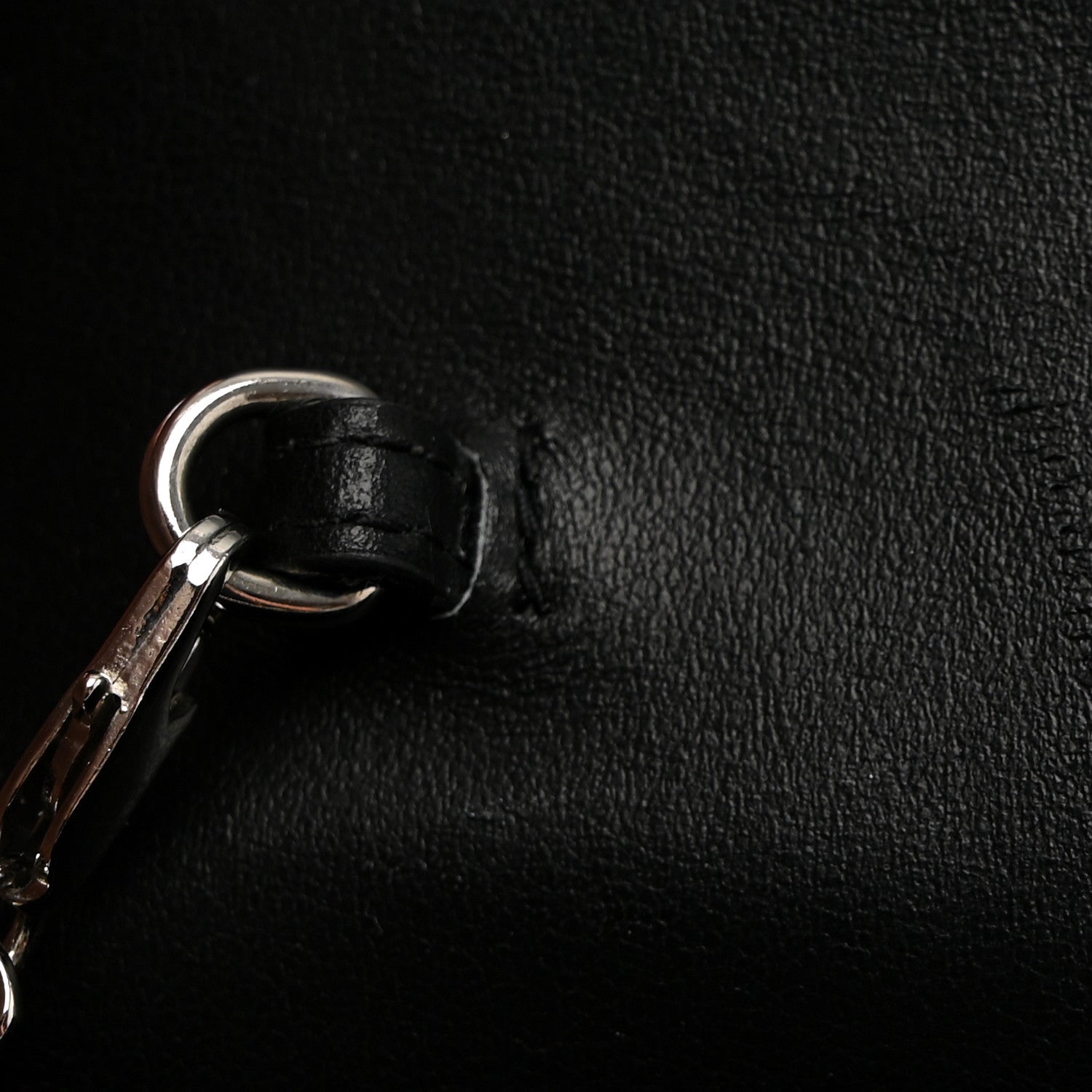 Saint Laurent Calfskin Crocodile Embossed Kate Monogram Tassel Chain Wallet Black 10 of 11