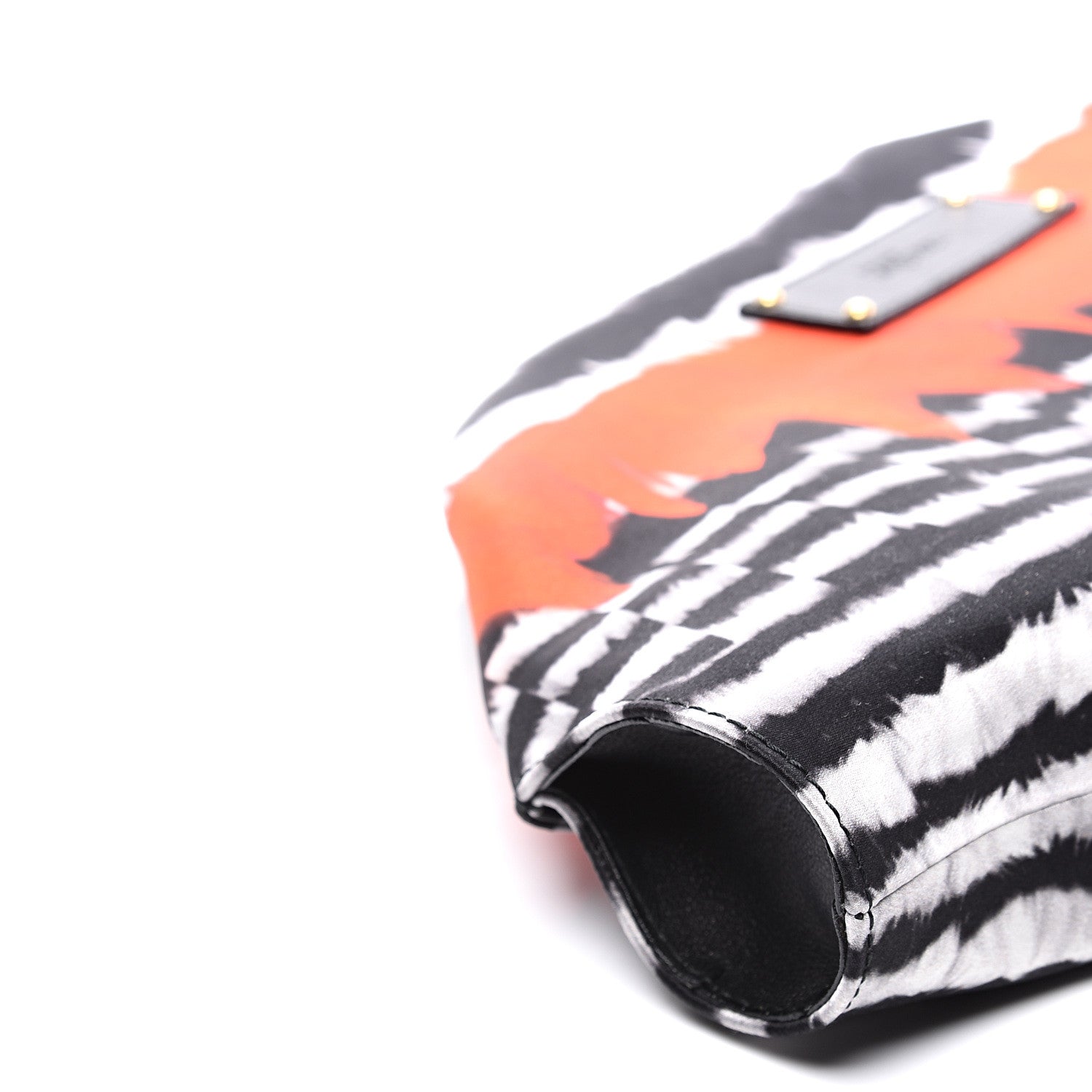 Alexander McQueen Silk Printed De Manta Clutch Red Black White 7 of 9
