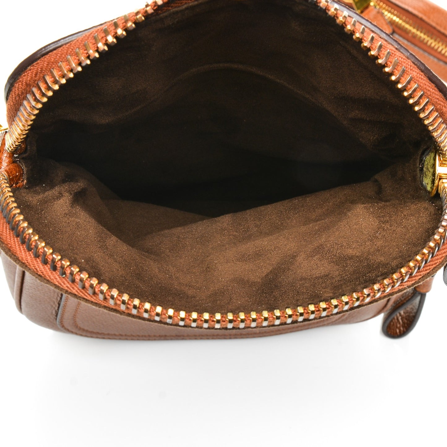 Pebbled Calfskin Mini Jennifer Crossbody Bag Caramel