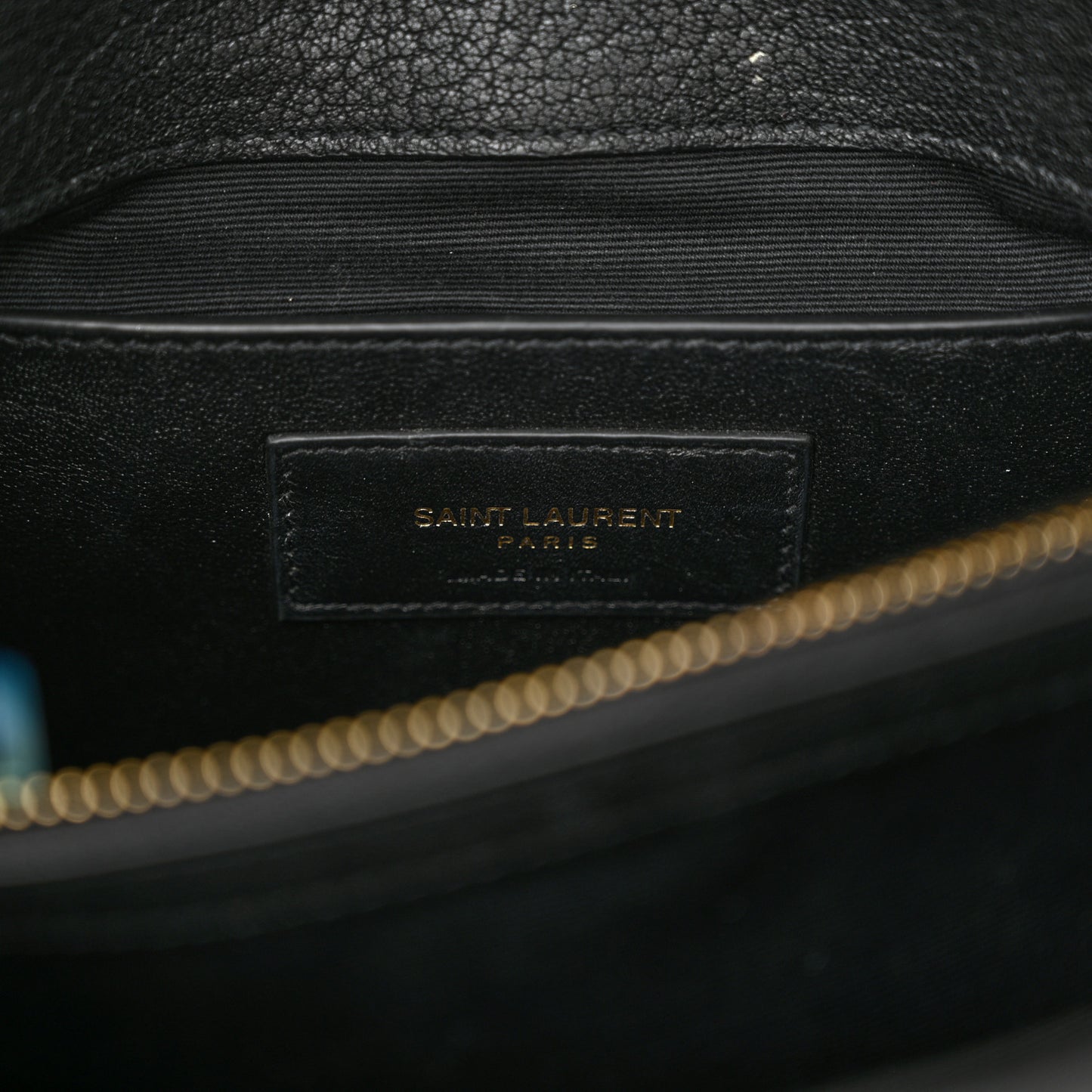 Calfskin Suede Matelasse Chevron Monogram Medium College Bag Black