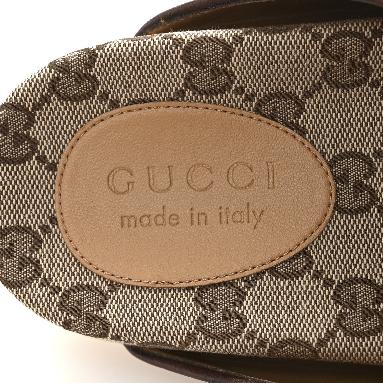 Gucci GG Monogram Lavaredo Eco Fabric Mens Slide Sandals With Straps 6 Beige Ebony Light Brown 8 of 10