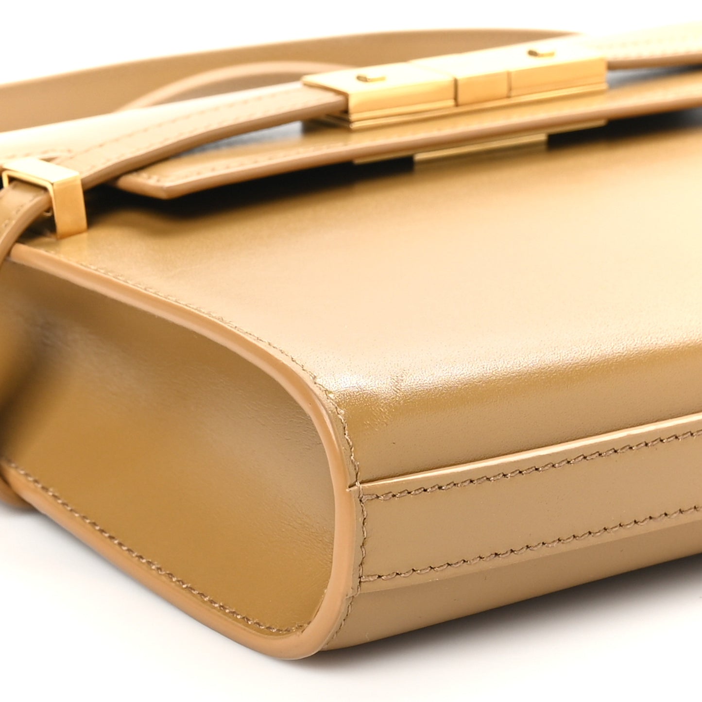 Smooth Calfskin Mini Manhattan Shoulder Bag Tabac Brown