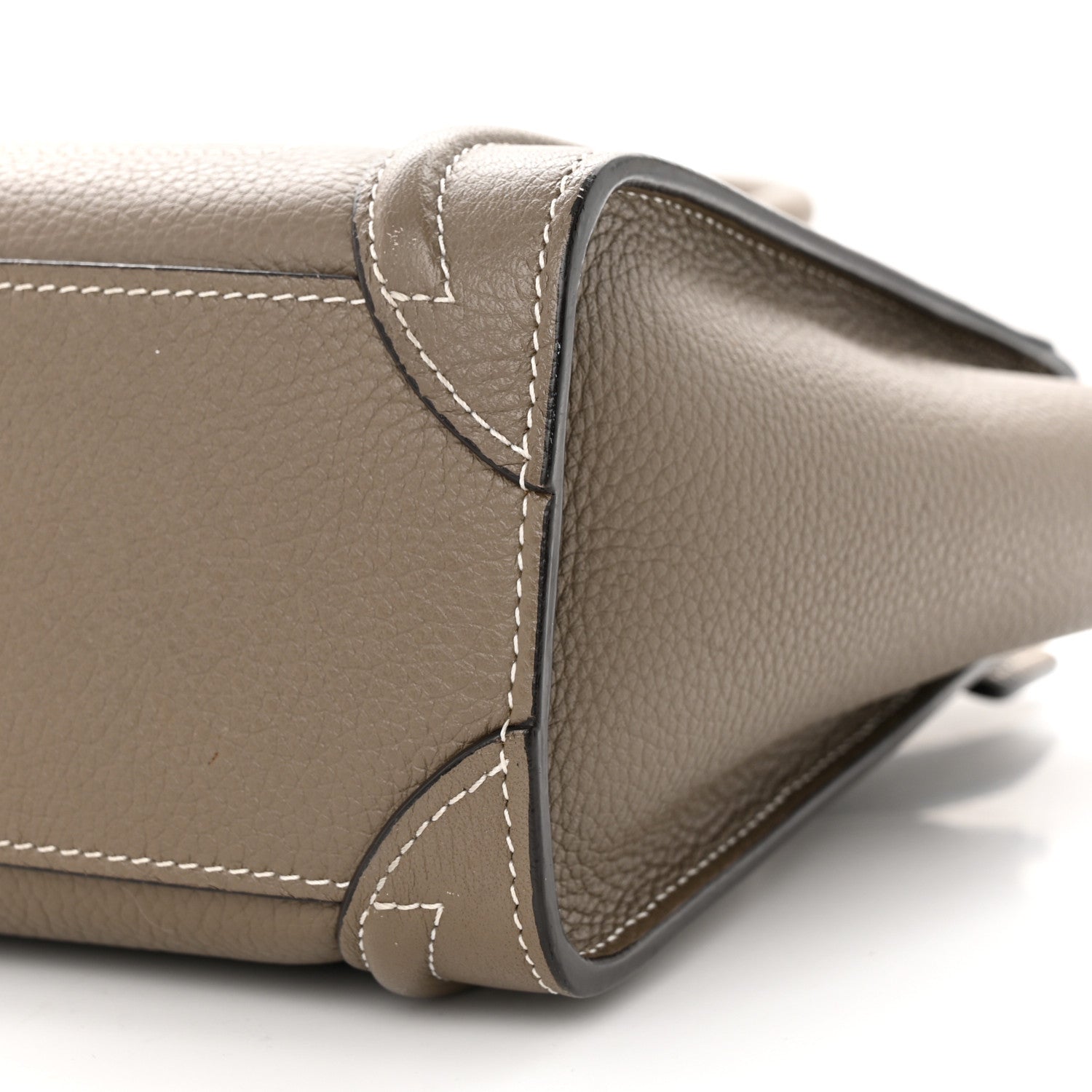 Celine Drummed Calfskin Nano Luggage Souris 10 of 13