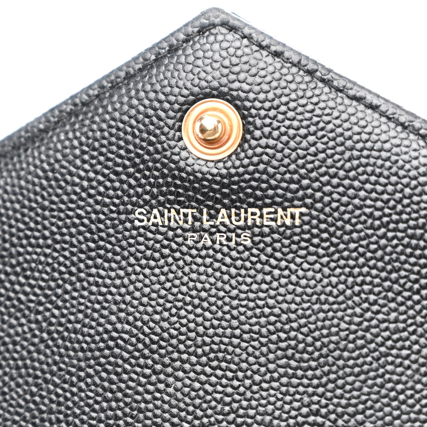 Saint Laurent Grain De Poudre Matelasse Chevron Monogram Chain Wallet Black 9 of 11