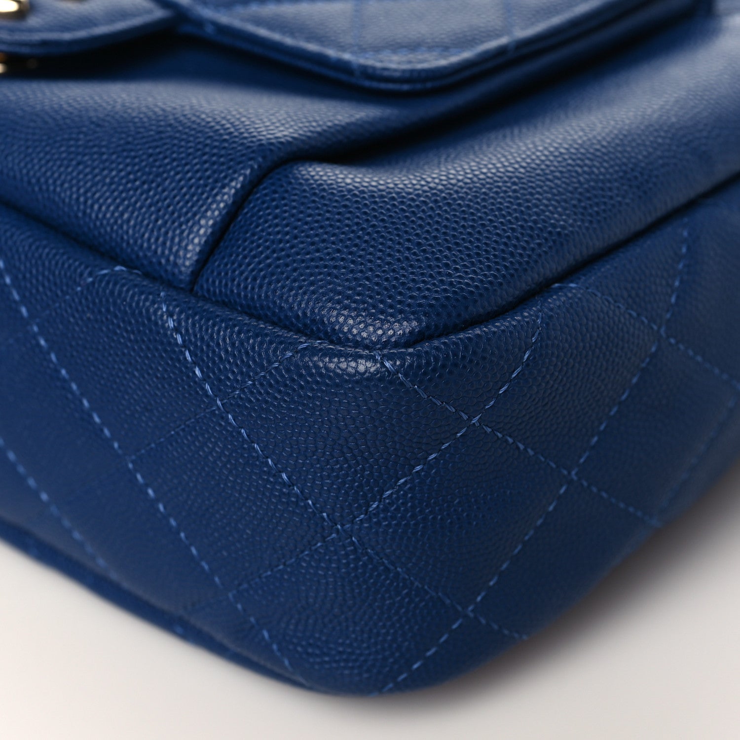 Chanel Caviar Quilted CC Day Camera Case Blue 9 of 9