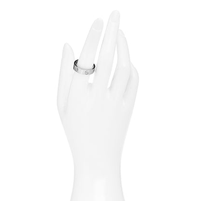 Cartier 18K White Gold 5.5mm LOVE Ring 56 7.75 2 of 4