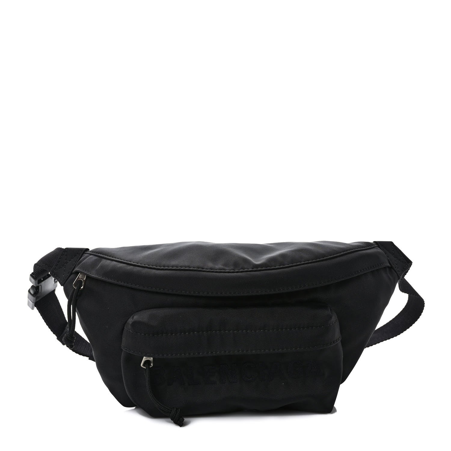 Balenciaga Textured Sport Nylon Logo Embroidered Wheel Beltpack Black 1 of 9
