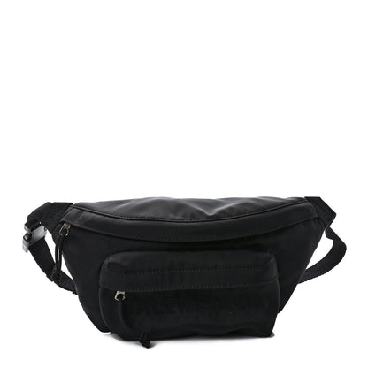 Balenciaga Textured Sport Nylon Logo Embroidered Wheel Beltpack Black 1 of 9