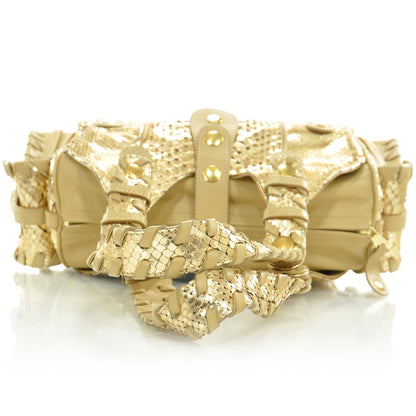 Chloe Metallic Python Silverado Shoulder Bag Gold 7 of 11