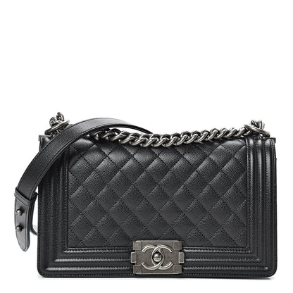 Chanel Caviar Quilted Medium Boy Flap Black 1 of 12