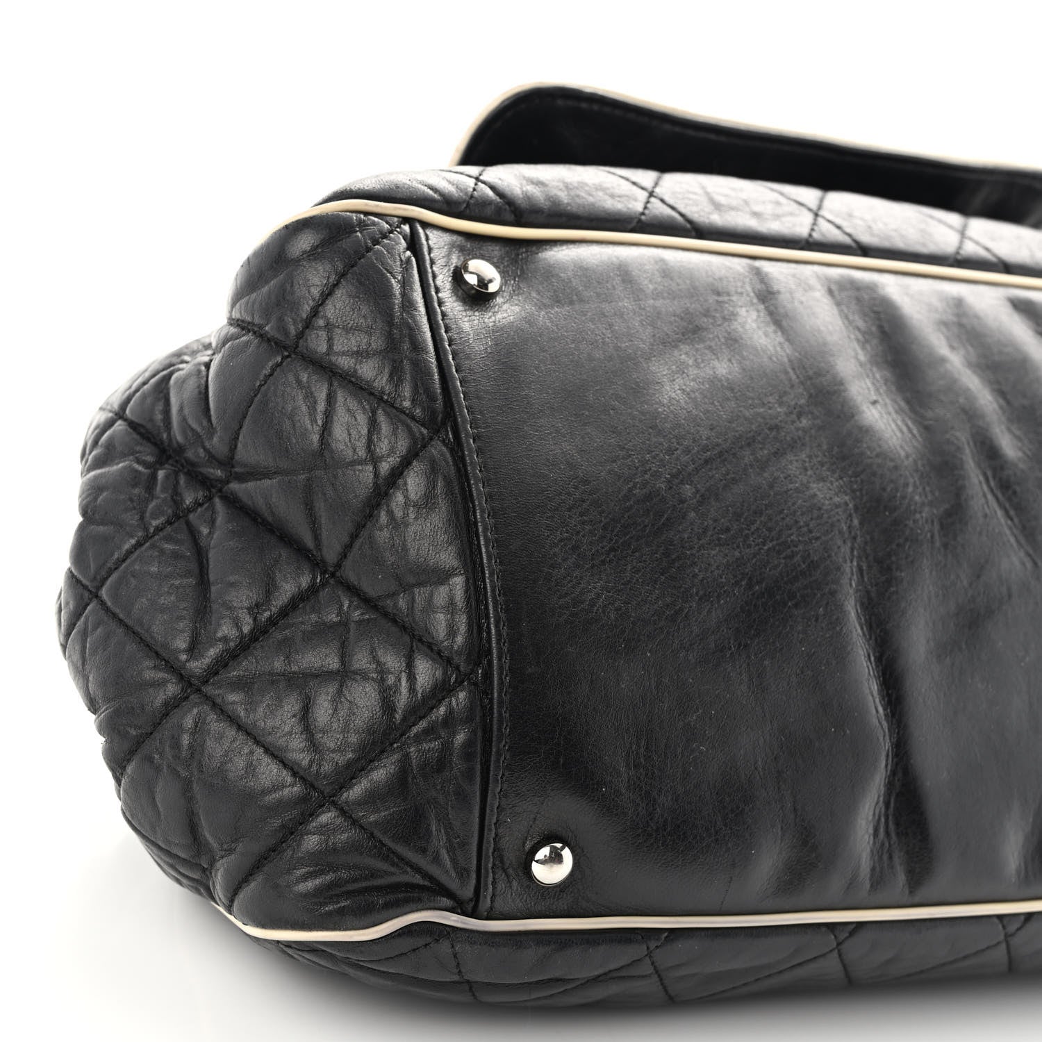 Chanel Lambskin Quilted East West Accordion Flap Black 9 of 14