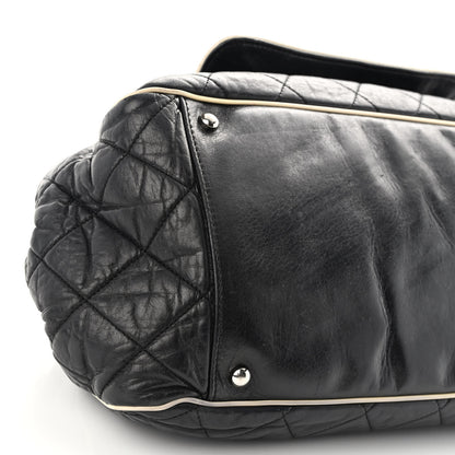 Chanel Lambskin Quilted East West Accordion Flap Black 9 of 14