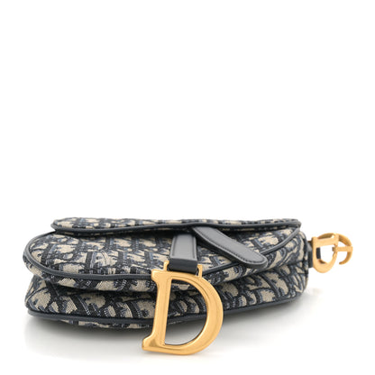 Christian Dior Oblique Mini Saddle Bag Blue 4 of 10
