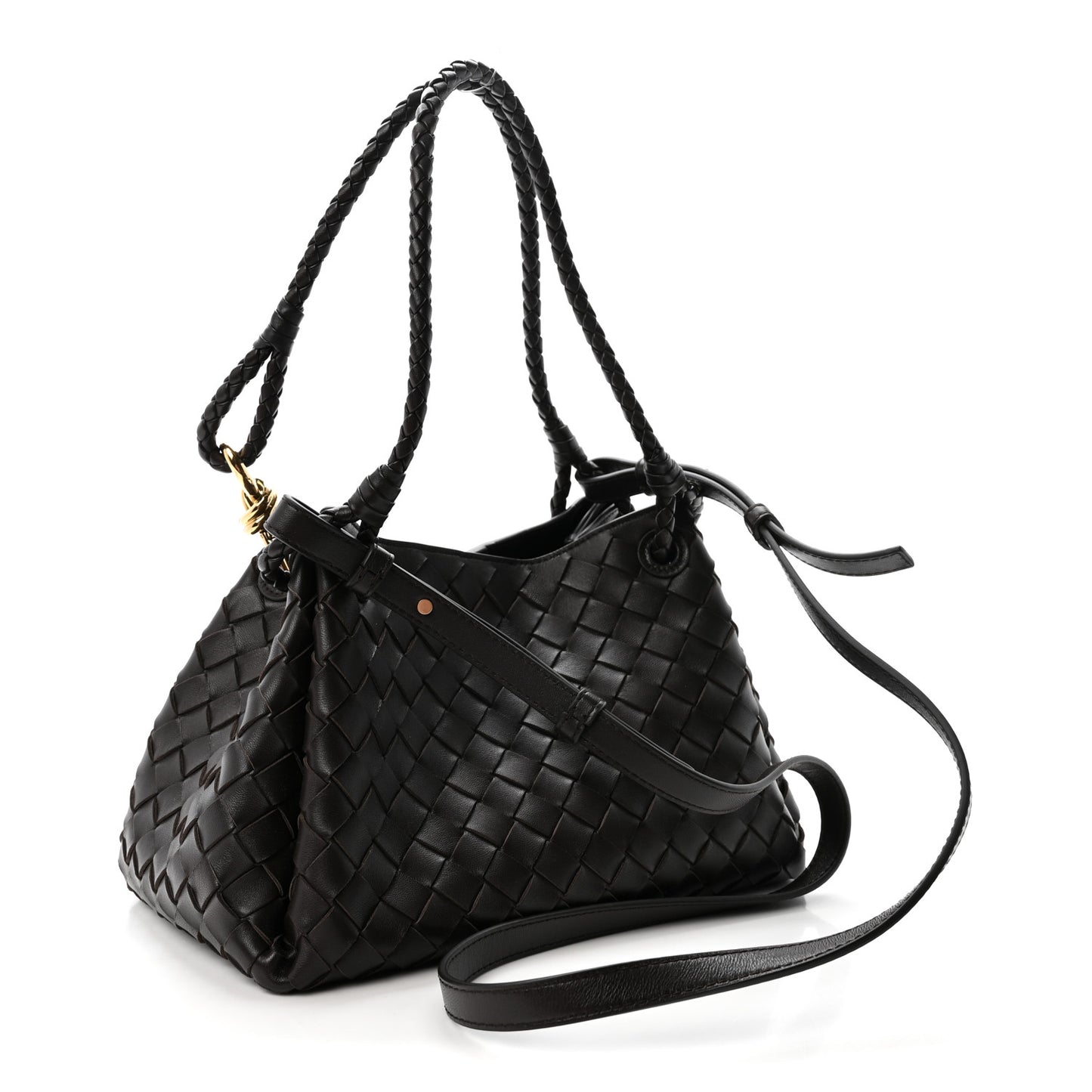 Nappa Intrecciato Medium Parachute Shoulder Bag Fondant