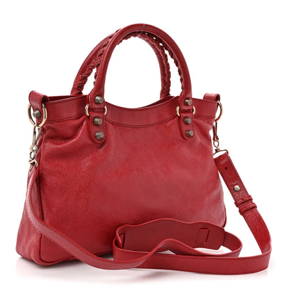 Balenciaga Agneau Giant 12 Rose Gold Hardware Town Rouge Coquelicot 3 of 11