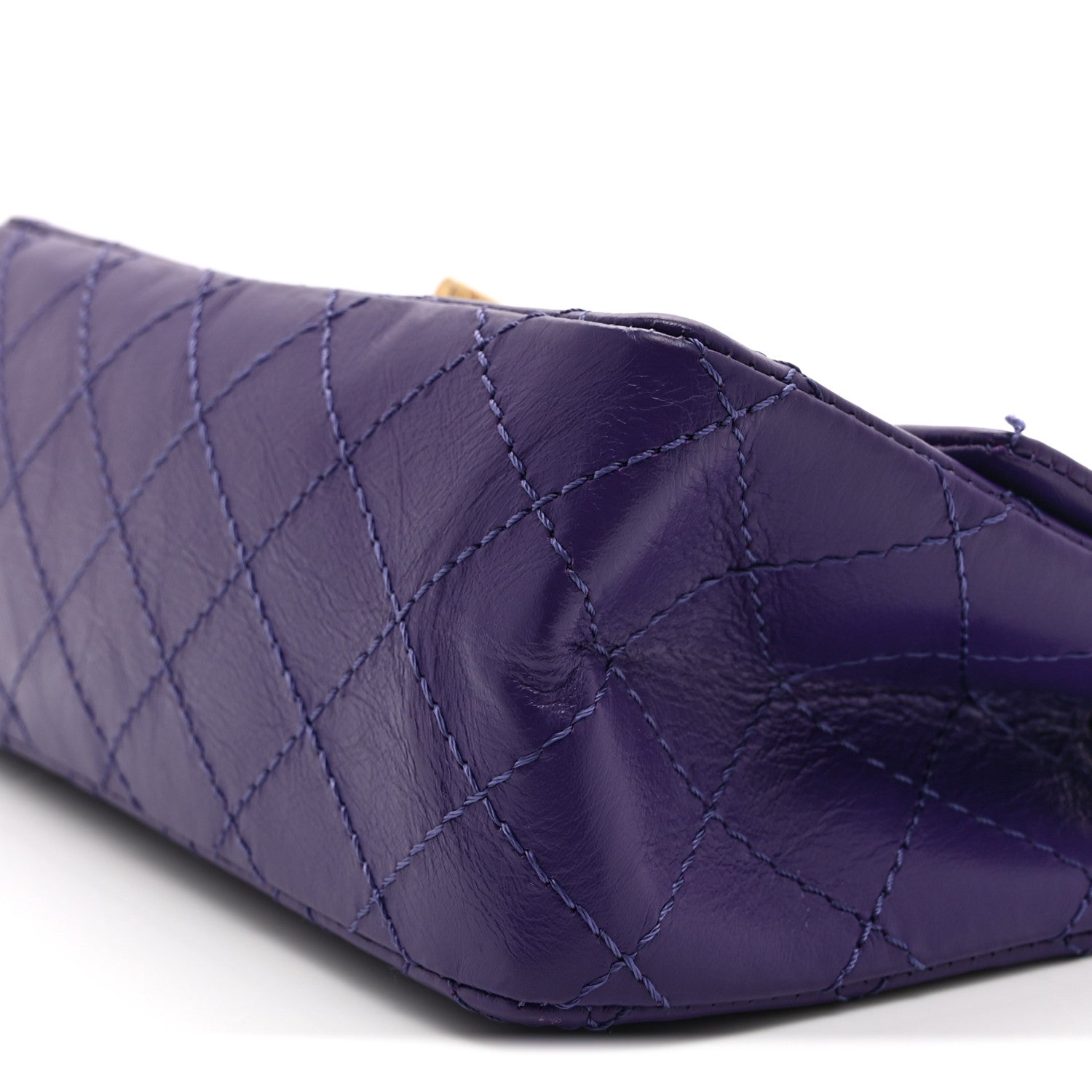 Chanel Aged Calfskin Quilted 2.55 Reissue Mini Flap Purple 10 of 11