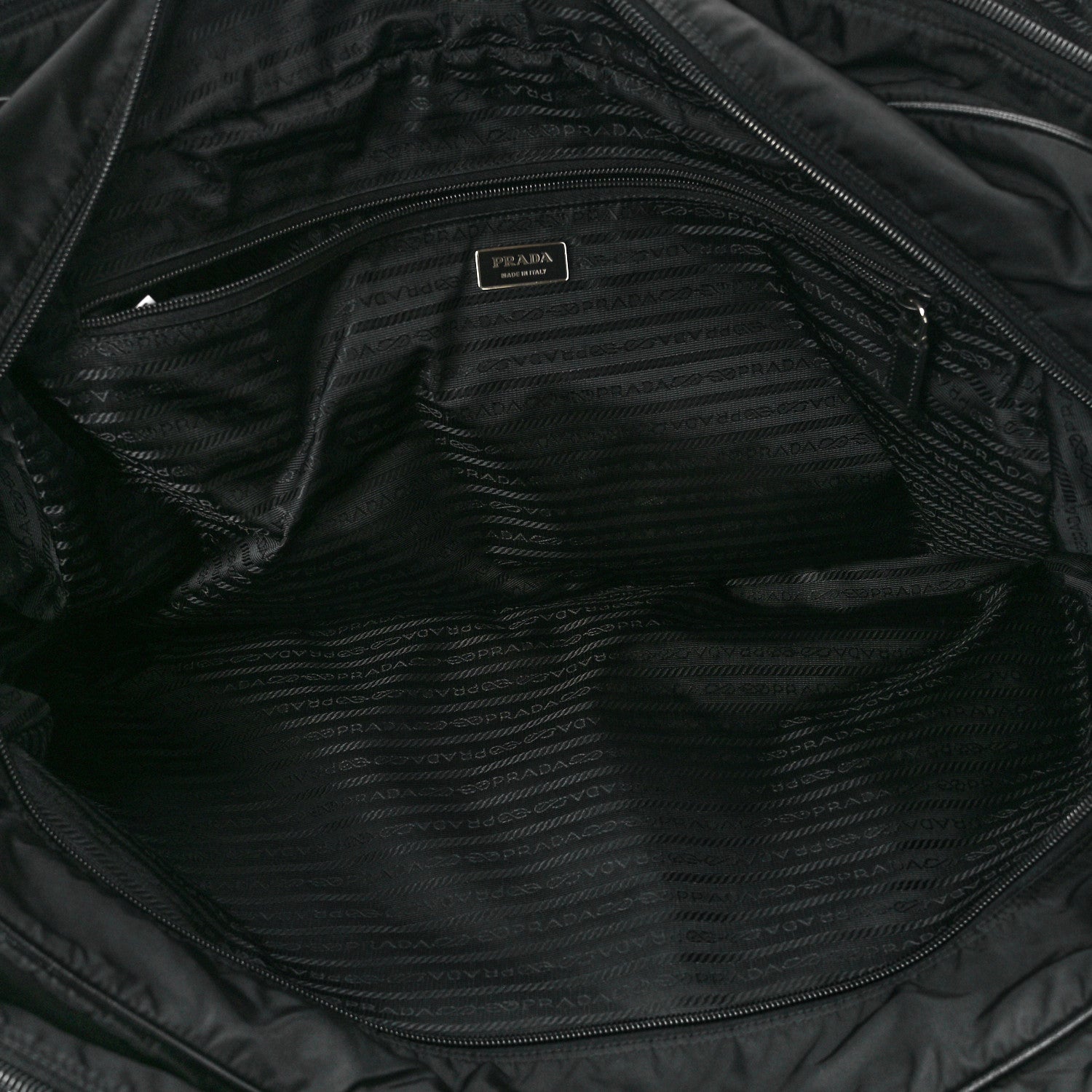 Prada Tessuto Nylon Saffiano Viaggio Carry On Travel Bag Black 6 of 13