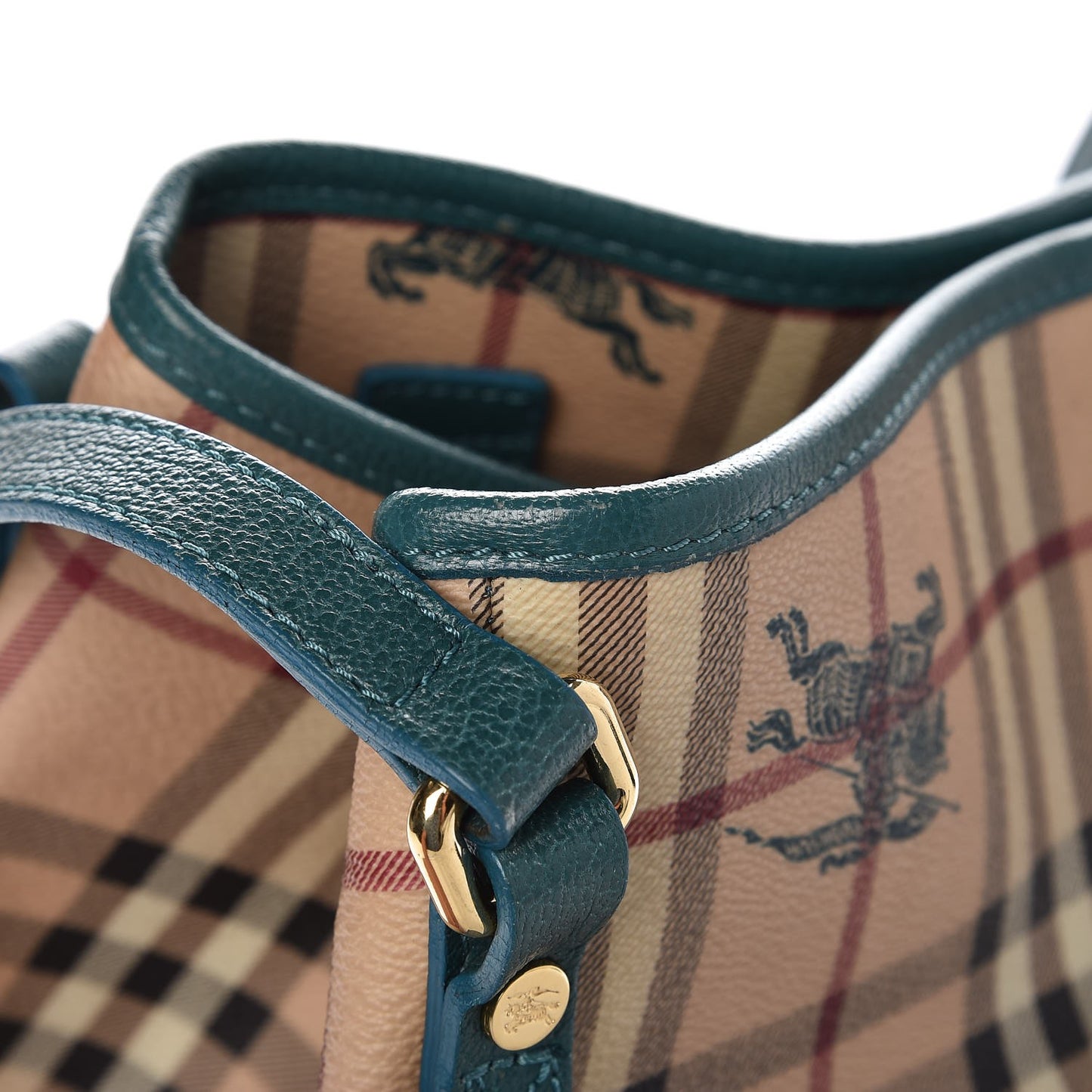 Haymarket Check Small Canterbury Tote Aqua Green