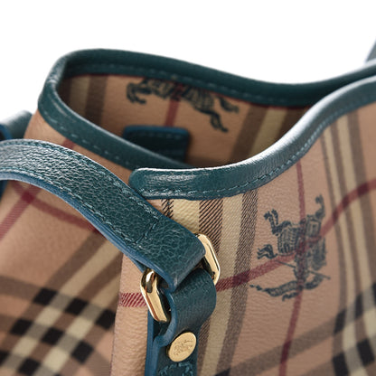 Burberry Haymarket Check Small Canterbury Tote Aqua Green 17 of 18