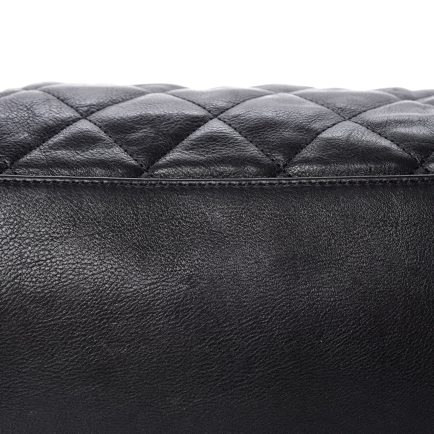 Calfskin Quilted Large Chain Me Hobo Black