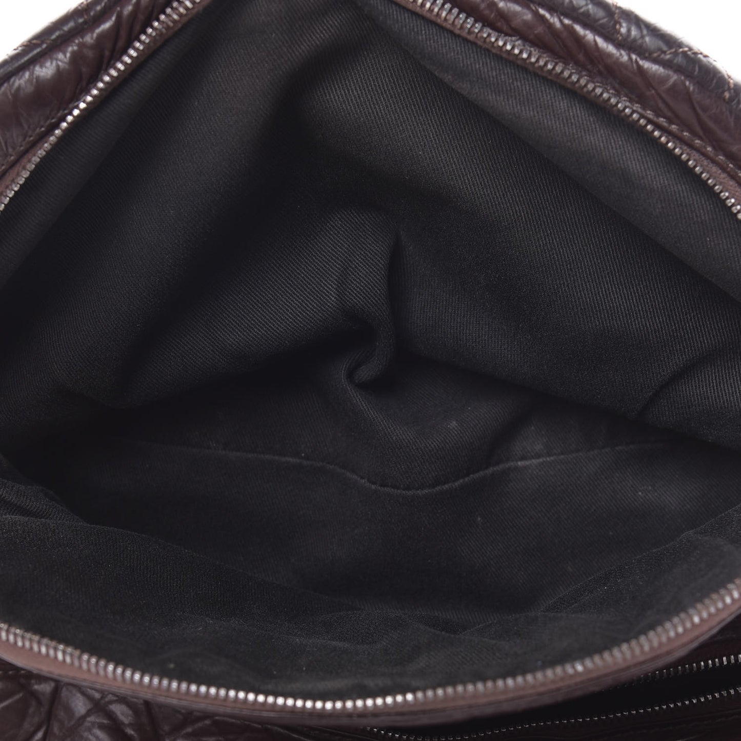 Distressed Lambskin Vintage Ligne Lady Braid Tote Brown