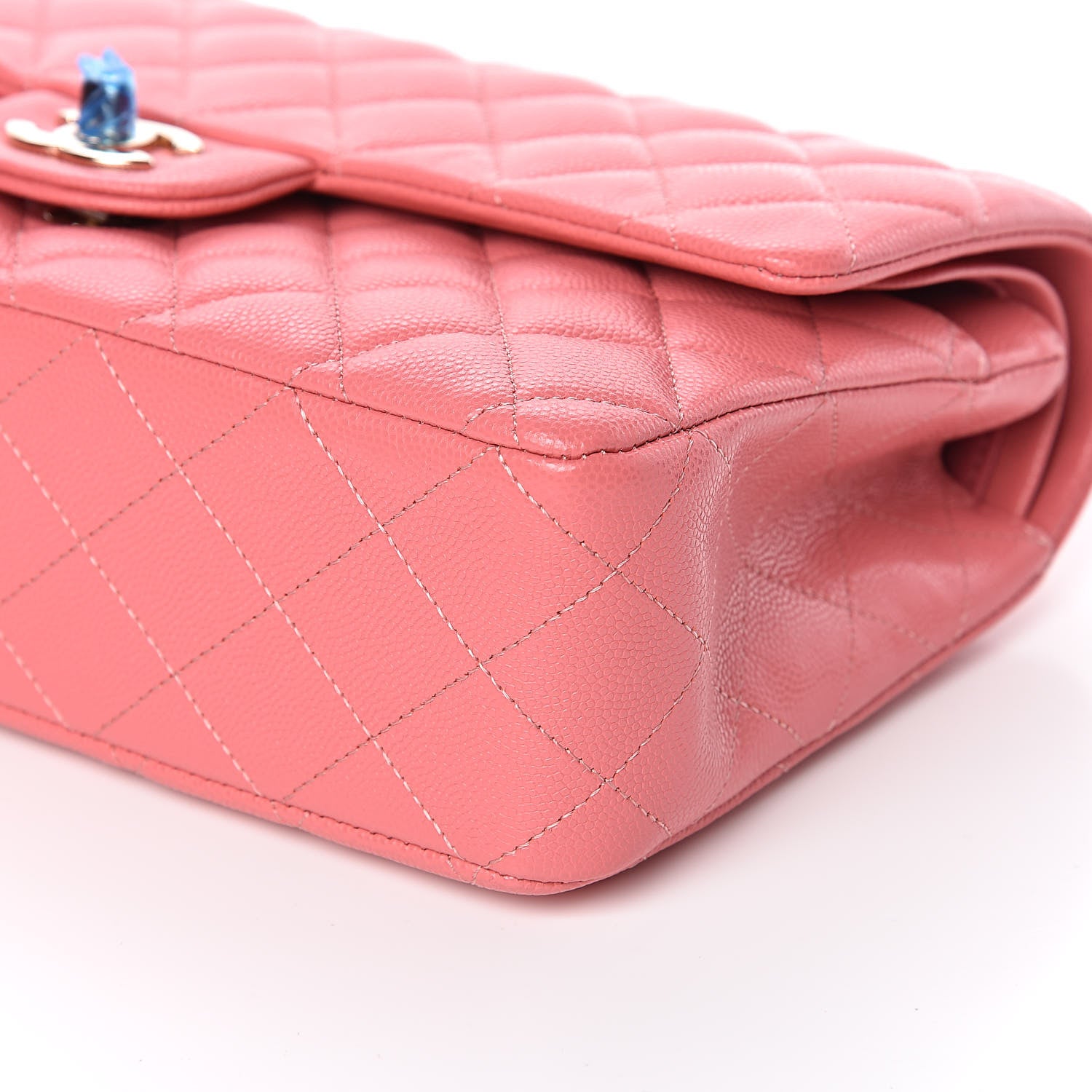 Chanel Caviar Quilted Medium Double Flap Pink 9 of 11