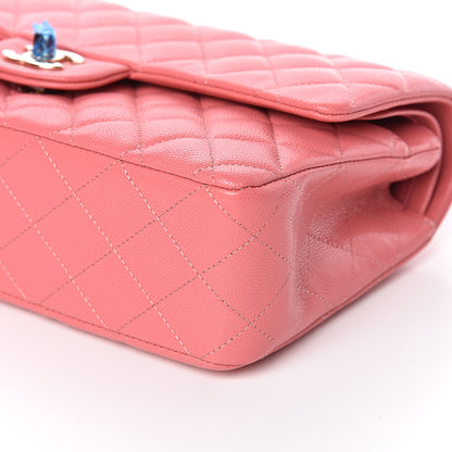 Chanel Caviar Quilted Medium Double Flap Pink 9 of 11