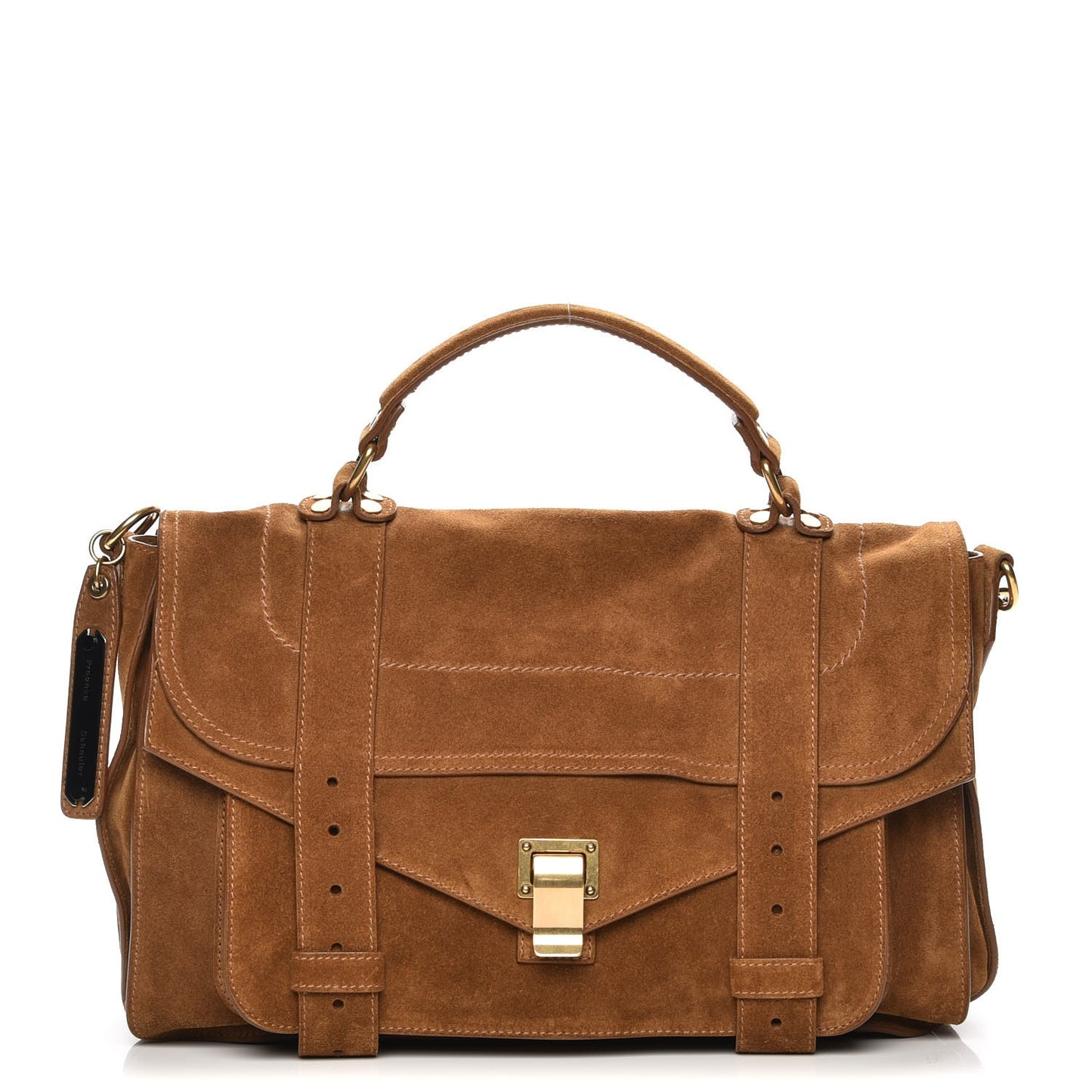 Suede Medium PS1 Satchel Tobacco