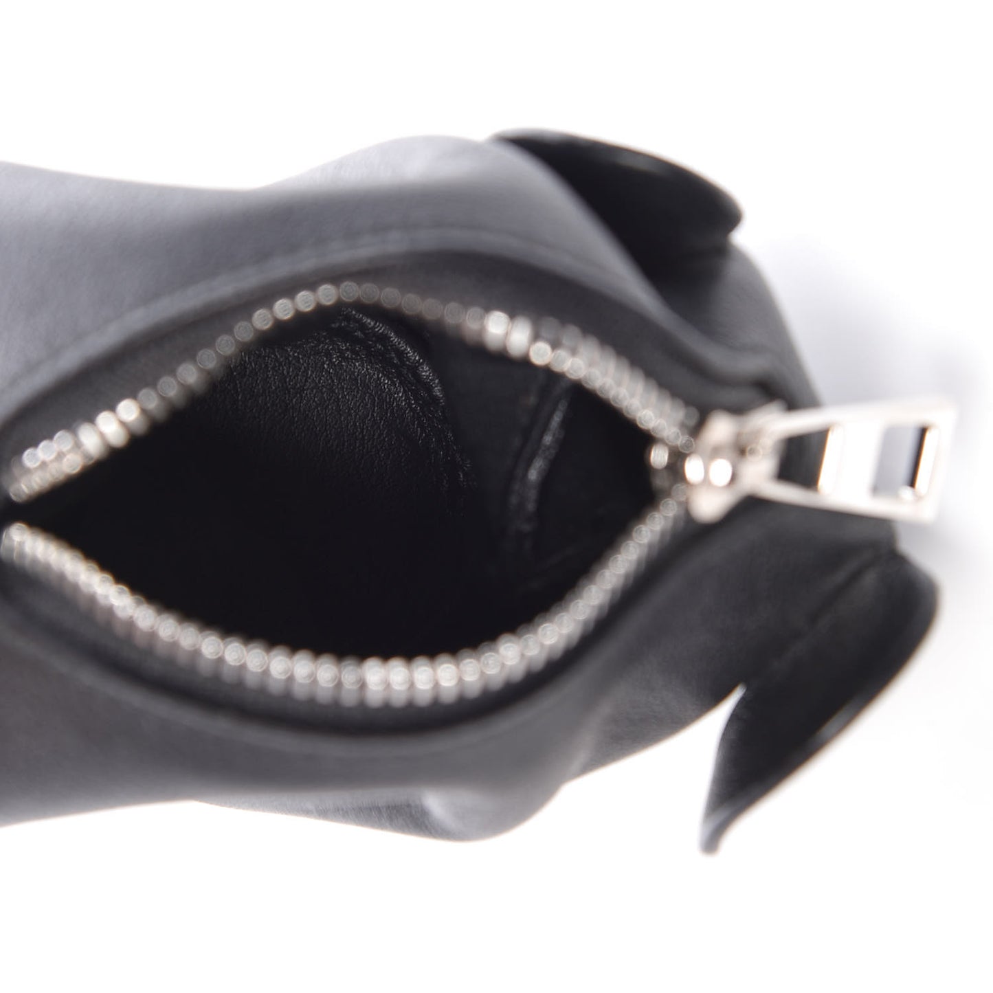 Calfskin Elephant Coin Purse Black