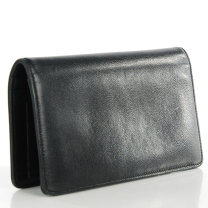 Chanel Caviar Sevruga Yen Wallet Black 3 of 8