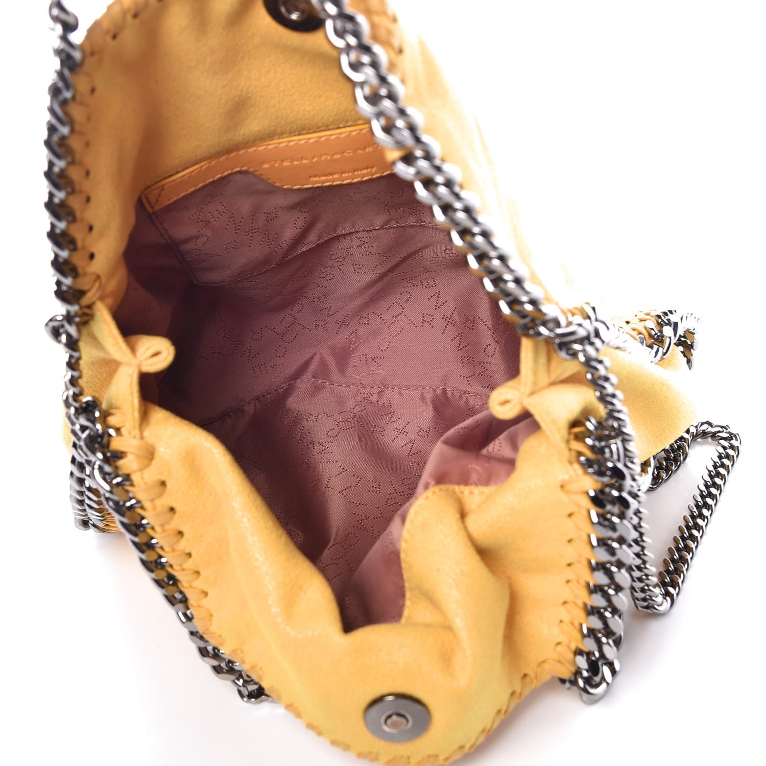 Stella McCartney Shaggy Deer Falabella Mini Fold Over Tote Yellow 6 of 11