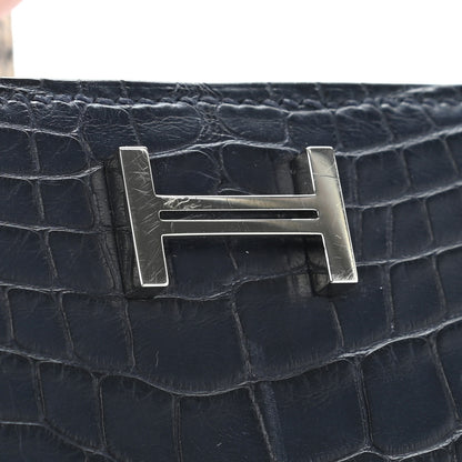 Hermes Matte Alligator Lizard Bearn Wallet Bleu Marine Ombre 9 of 9
