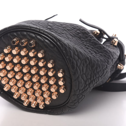 Alexander Wang Pebbled Lambskin Diego Bucket Black Rose Gold Hardware 12 of 12
