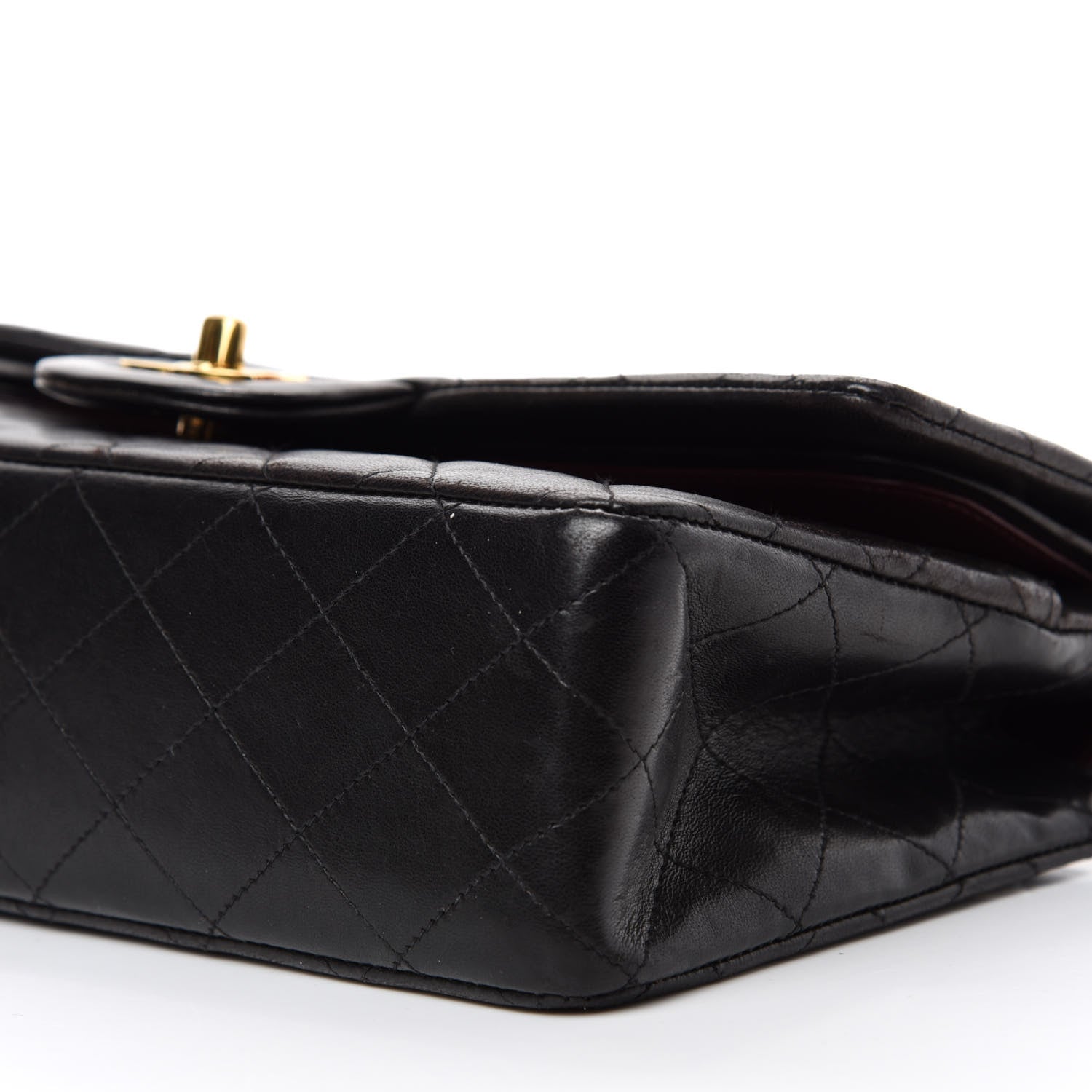 Chanel Lambskin Quilted Medium Double Flap Black 7 of 14